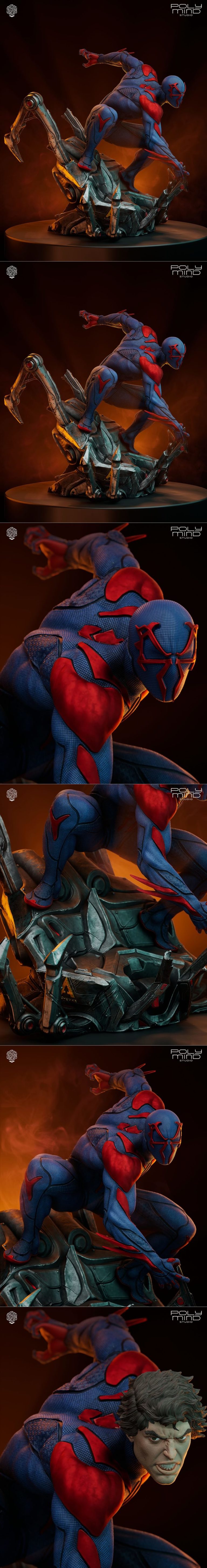 PolyMind Studio - 2099蜘蛛侠 - 3D打印模型|PolyMind Studio – Spider Man 2099 – 3D Print Model STL