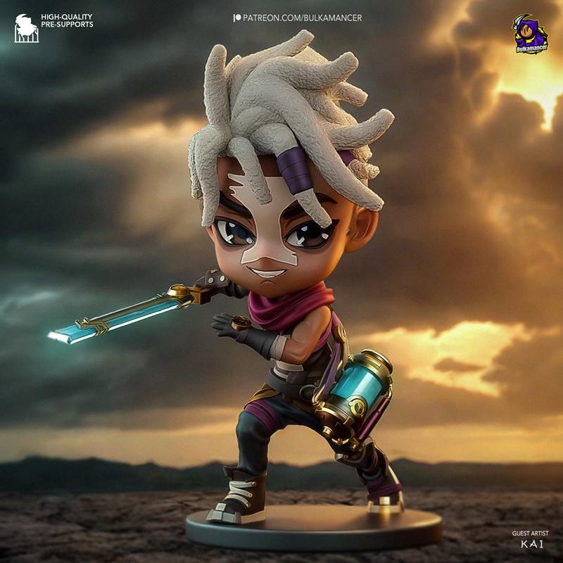 Bulkamancer创作的Chibi Ekko 3D打印模型|Bulkamancer Sculpts – Chibi Ekko – 3D Print Model STL