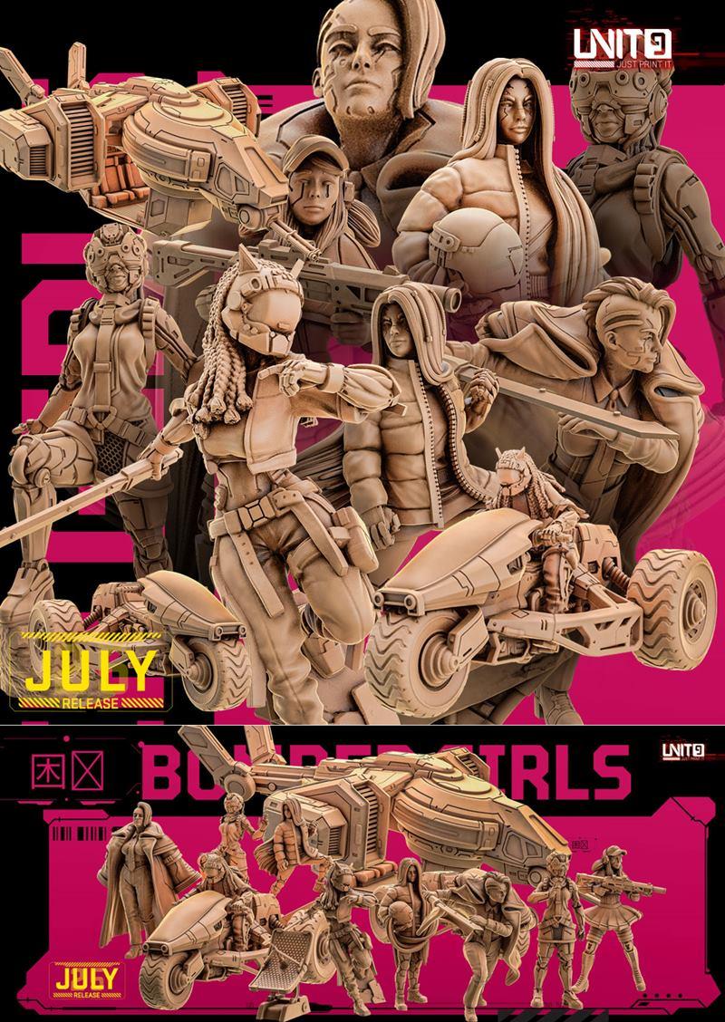 Unit9-轰炸机女孩 2025 3D打印模型|Unit9 – Bomber Girls July 2025 – 3D Print Model STL