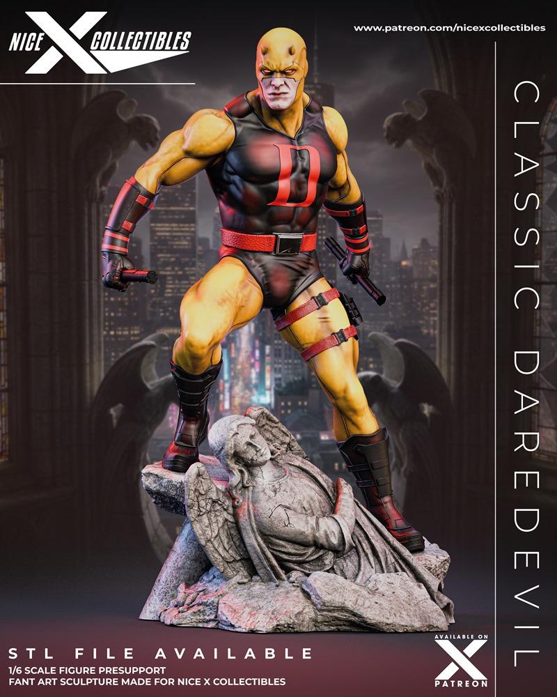 Nice X Collectibles - 钢铁侠 - 3D打印模型|Nice X Collectibles – Daredevil – 3D Print Model STL