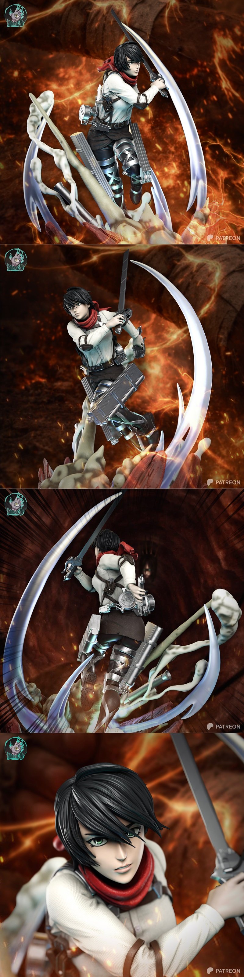 凯达恩 - 米卡莎·阿克曼 - 3D打印模型|Kaidan – Mikasa Ackerman – 3D Print Model STL