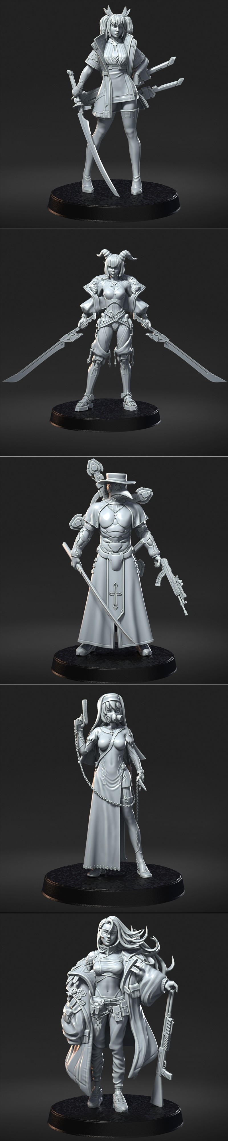 赛博朋克系列3D打印模型包|Cyber Punk Pack – 3D Print Model STL