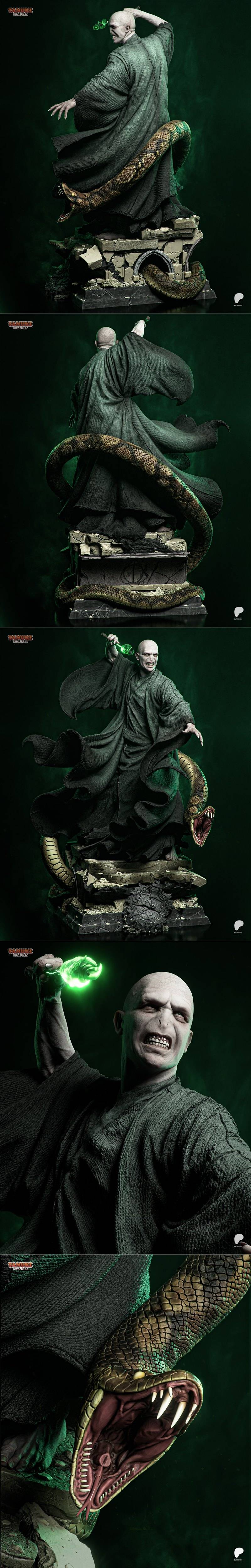 伏地魔 3D打印模型|Tanuki Figures – Voldemort – 3D Print Model STL