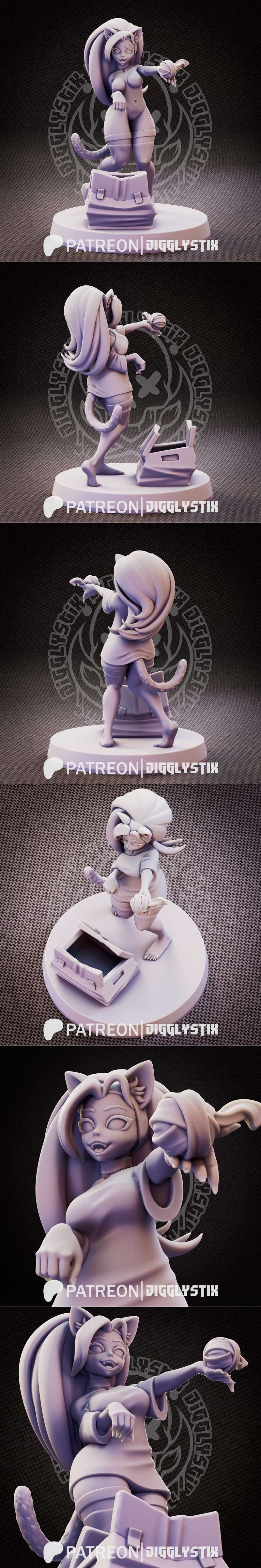 Jigglystix 3D打印模型：Playful Alicia角色造型|Jigglystix – Playful Alicia – 3D Print Model STL