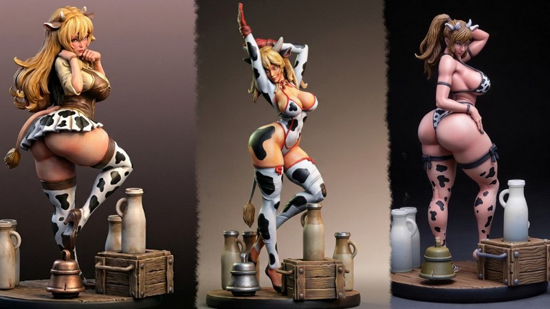 Milk Girls 3D打印模型|Milk Girls – 3D Print Model