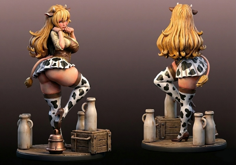Milk Girls 3D打印模型|Milk Girls – 3D Print Model