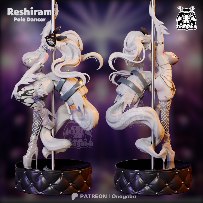 Onagaba-Reshiram 3D打印模型：精灵 pole 舞者|Onagaba – Reshiram Pole Dancer – 3D Print Model