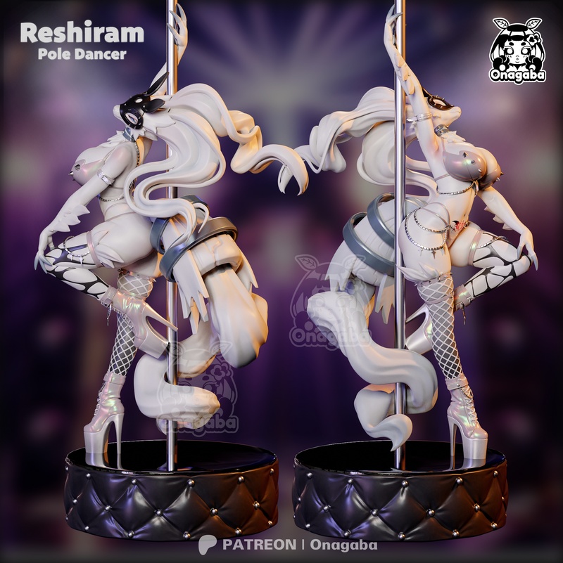 Onagaba-Reshiram 3D打印模型：精灵 pole 舞者|Onagaba – Reshiram Pole Dancer – 3D Print Model