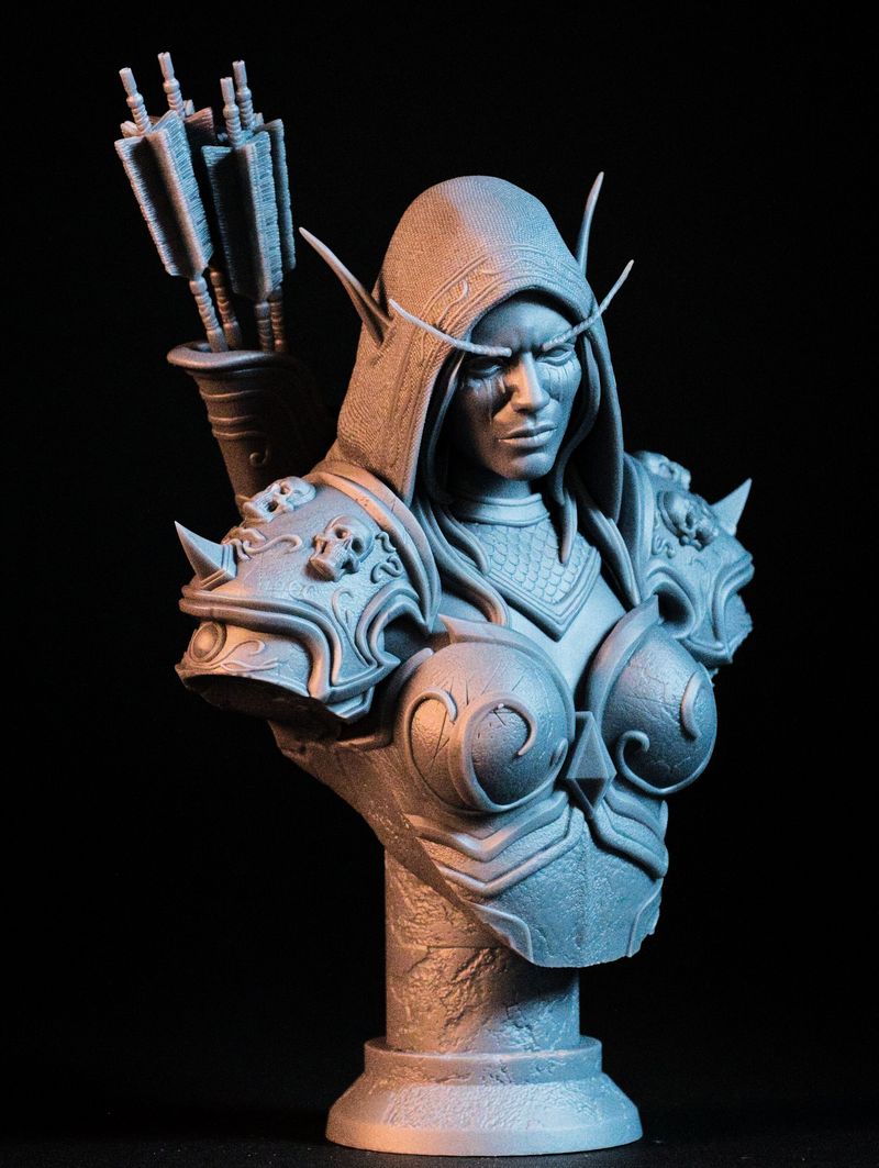 Fotis Mint 3D打印模型：萨尔瓦纳斯·风行者形象|Fotis Mint – Sylvanas Windrunner Bust – 3D Print Model