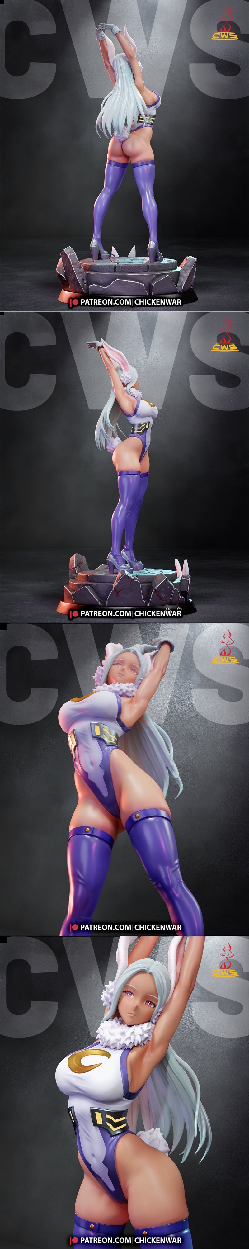 CW Studio -我的英雄学院-鸣介-3D打印模型|CW Studio – My Hero Acedemia – Mirko – 3D Print Model STL