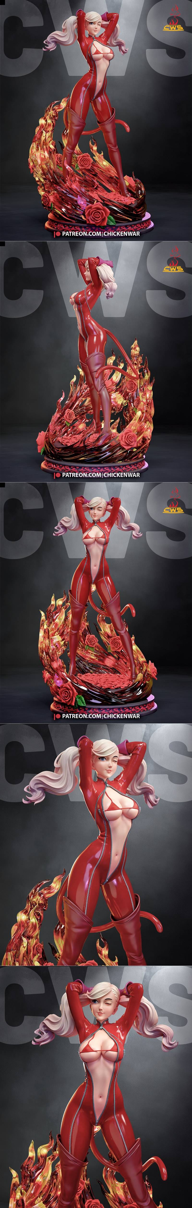 CW工作室 - 人格面具 - 安娜·塔卡马基 3D打印模型|CW Studio – Persona – Ann Takamaki – 3D Print Model STL