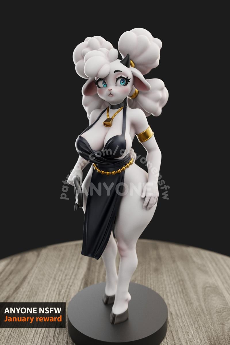 AnyoneNSFW - 羊族 - 3D打印模型|AnyoneNSFW – The Sheep – 3D Print Model STL