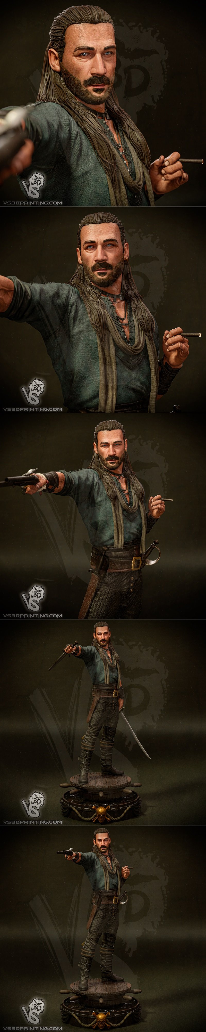 VS3D – 查尔斯·凡恩 – 3D打印模型|VS3D – Charles Vane – 3D Print Model STL