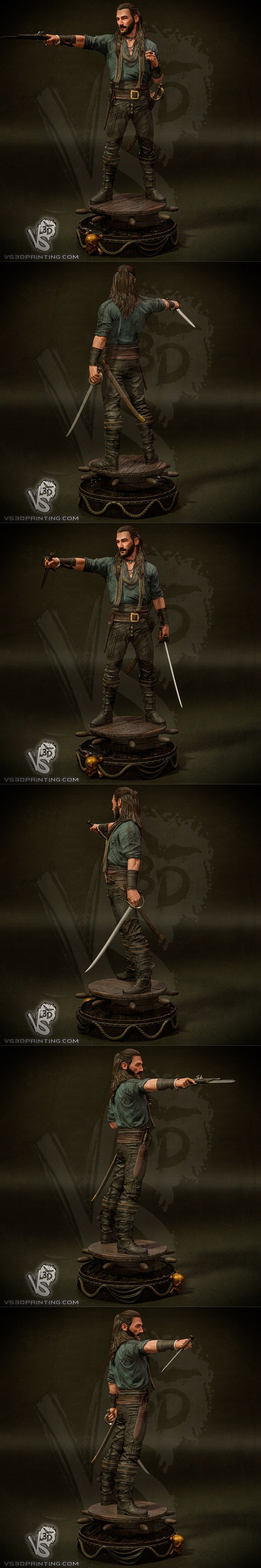 VS3D – 查尔斯·凡恩 – 3D打印模型|VS3D – Charles Vane – 3D Print Model STL