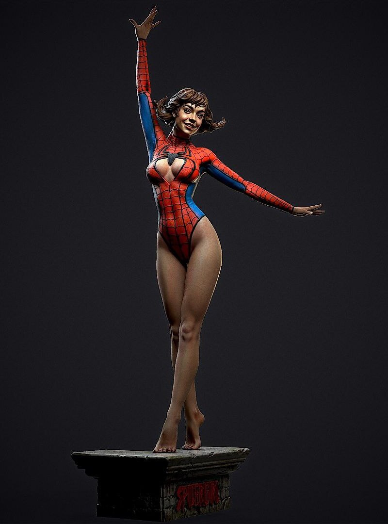 蜘蛛女孩 3D打印模型|SpiderGirl – 3D Print Model