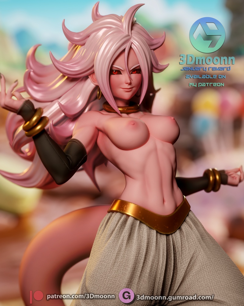 3D打印龙珠安卓21模型|3Dmoonn – Dragon Ball – Android 21 – 3D Print Model