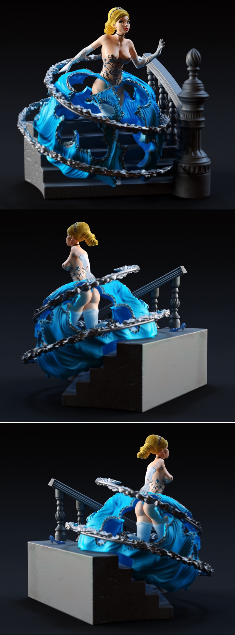 独享版 - 美少女梦工厂 - 奥利维亚3D打印模型|Exclusive – Cinderella – 3D Print Model STL