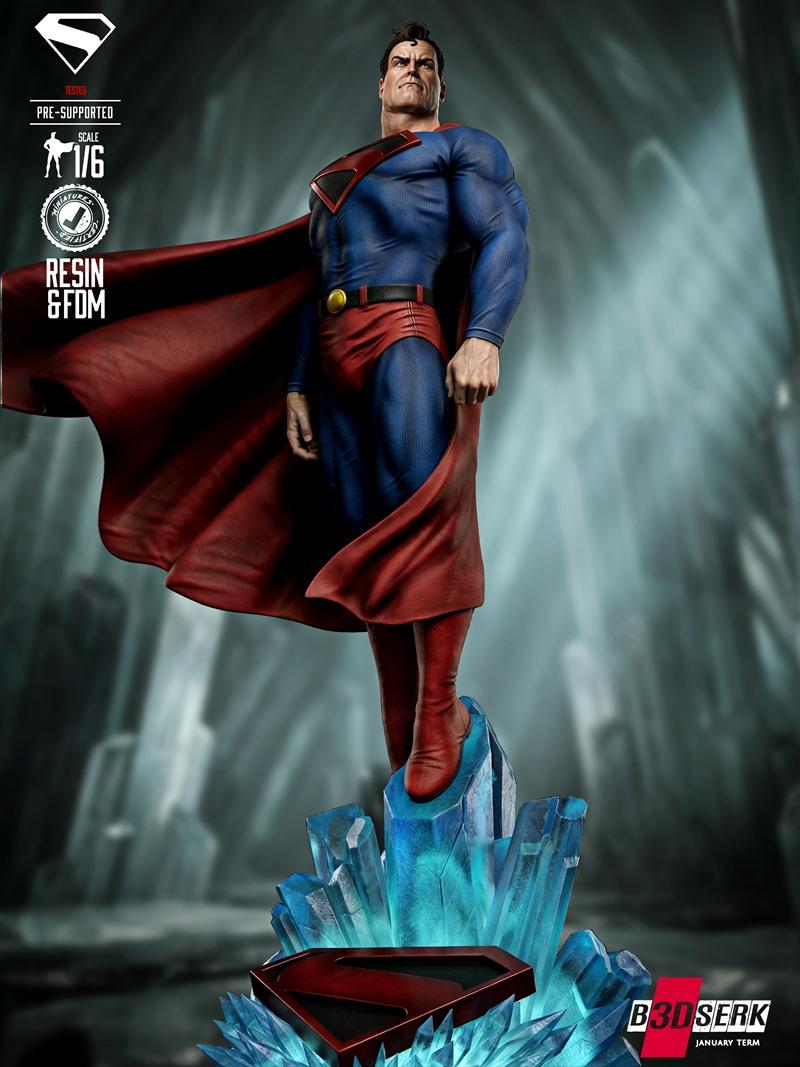 B3dserk - 宇宙之王：超人国王归来 3D打印模型|B3dserk – Superman Kingom Come Sculpture – 3D Print Model STL