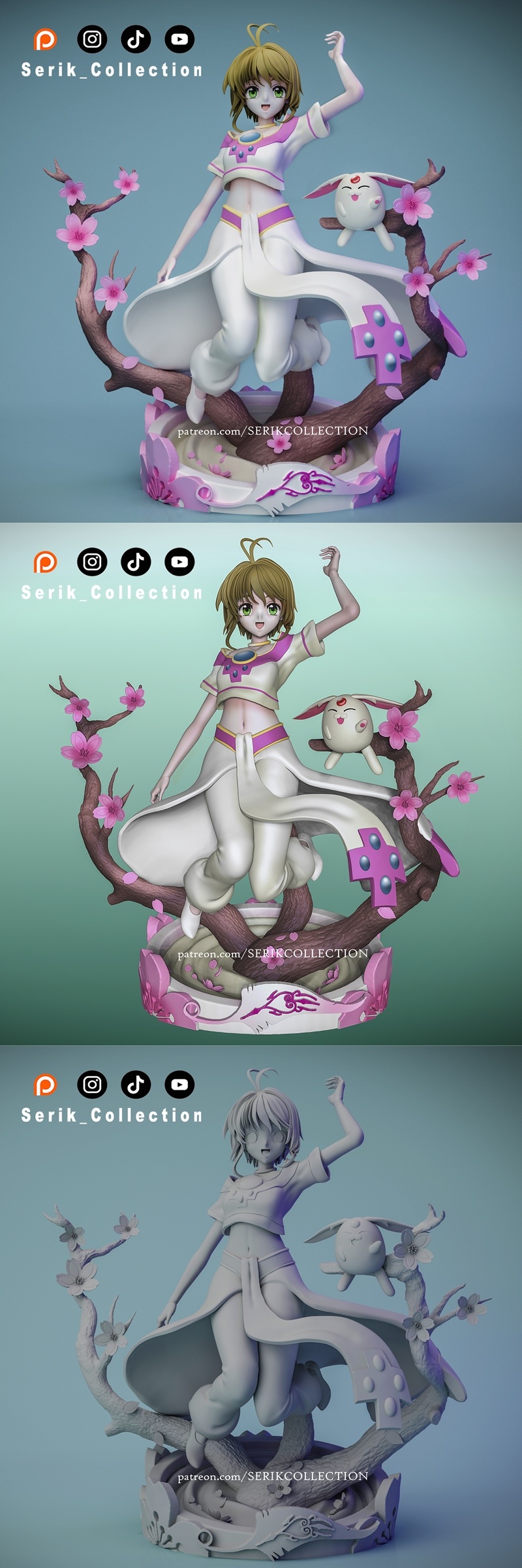 樱与小猴子：《水之部屋》3D打印模型|Serik Collection – Sakura & Mokona Tsubasa Reservoir Chronicle – 3D Print Model STL