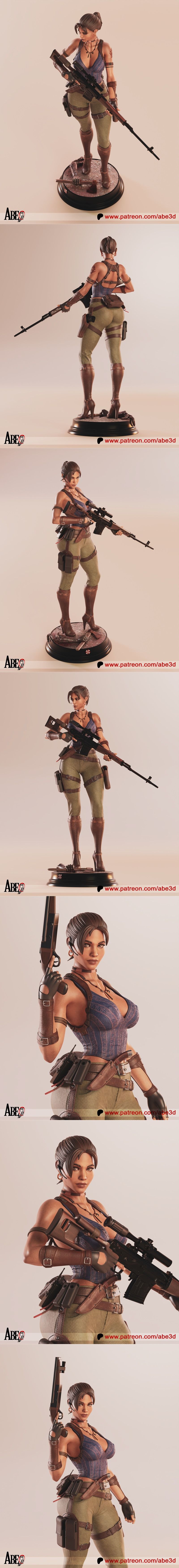 Abe3D - 她瓦·阿洛马 - 3D打印模型|Abe3D – Sheva Alomar – 3D Print Model STL