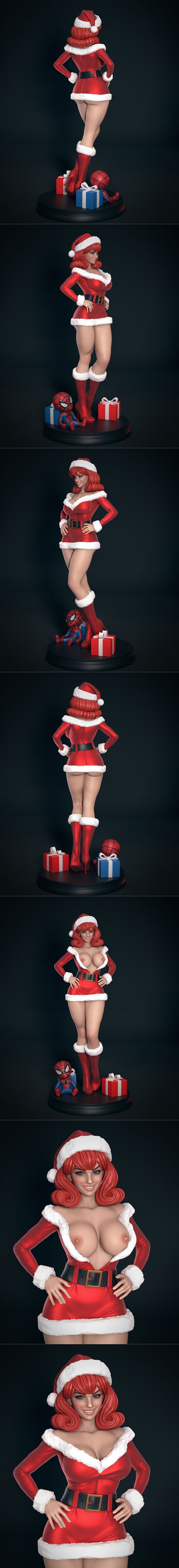 Abe3D - 妈妈圣诞老人 - 3D打印模型|Abe3D – MJ Mrs Claus – 3D Print Model STL