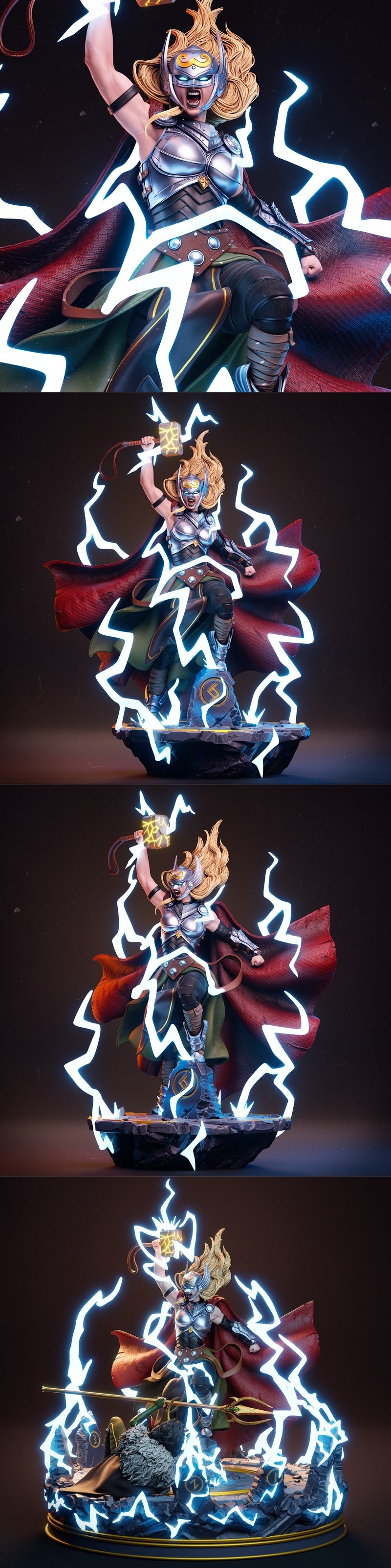 CA 3D工作室 - 复刻雷神女 - 3D打印模型|CA 3D Studios – Lady Thor – 3D Print Model STL