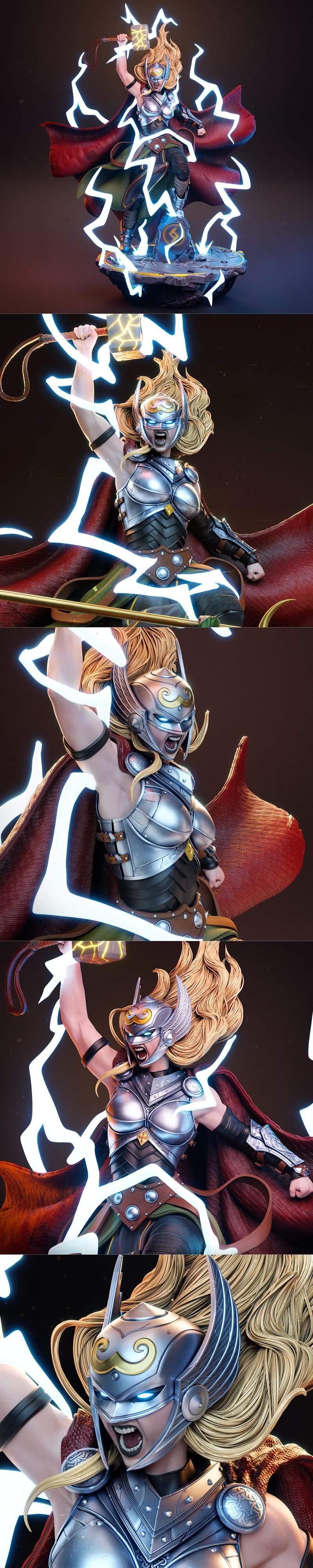 CA 3D工作室 - 复刻雷神女 - 3D打印模型|CA 3D Studios – Lady Thor – 3D Print Model STL