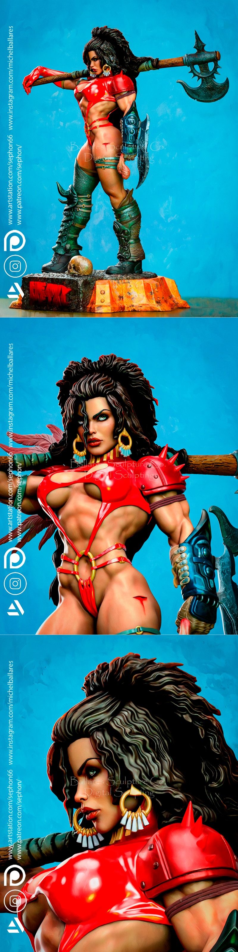 Creative Geek MB系列3D打印模型：Strain角色立体模型|Julie Strain By Creative Geek MB – 3D Print Model STL
