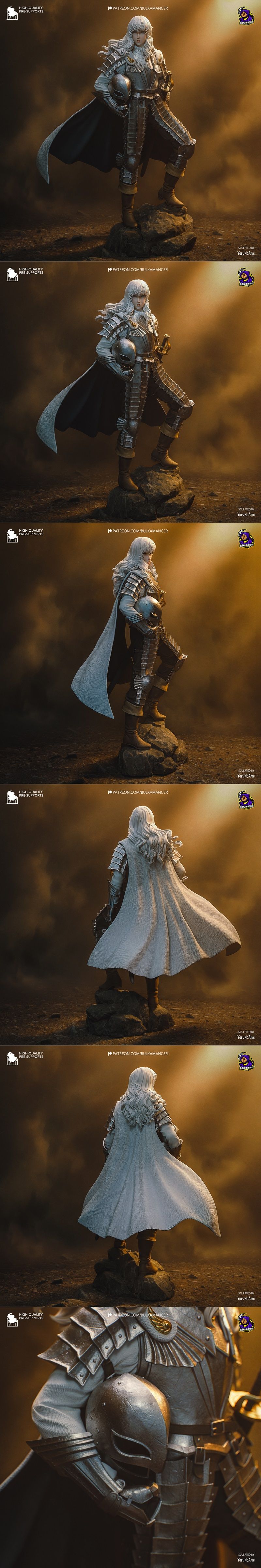 Bulkamancer造型设计——格里菲斯3D打印模型|Bulkamancer Sculpts – Griffith – 3D Print Model STL