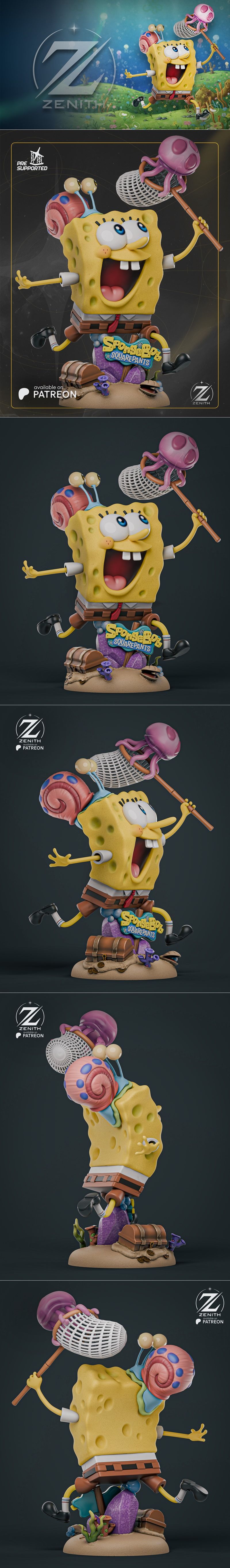 Zenith Studios - 粉碎布丁 - 3D打印模型|Zenith Studios – SpongeBob – 3D Print Model STL