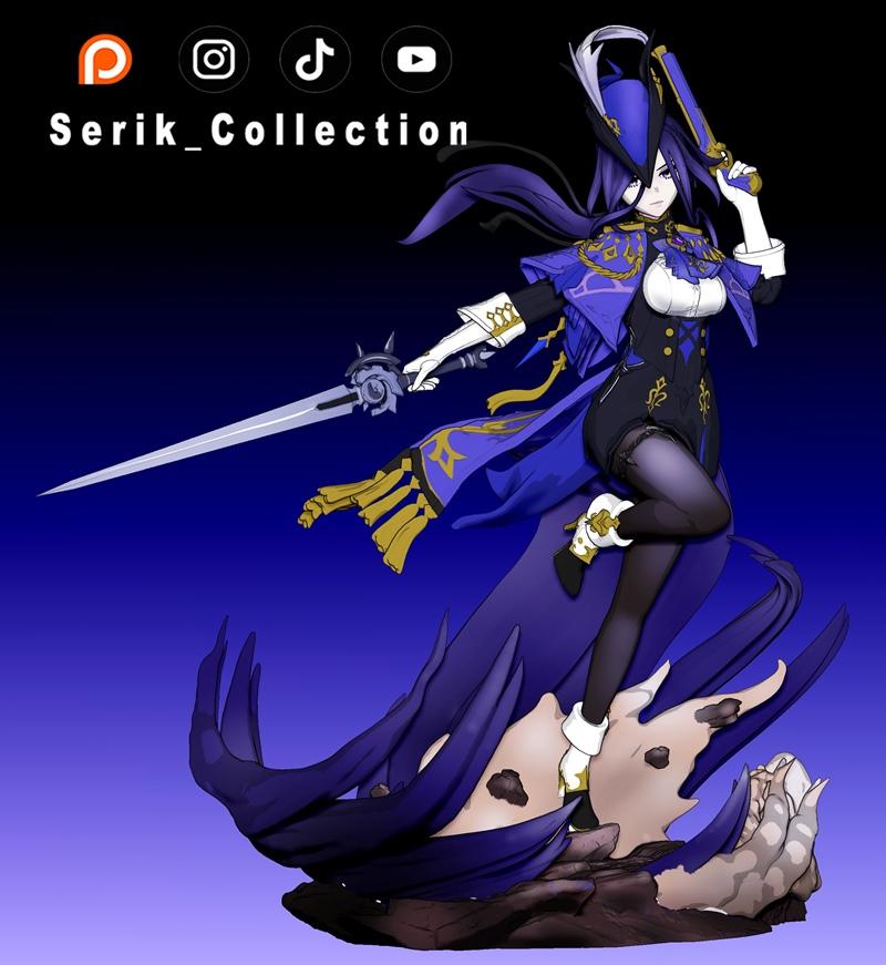Serik Collection 3D打印模型：Clorinde角色模型|Serik Collection – Clorinde – 3D Print Model STL