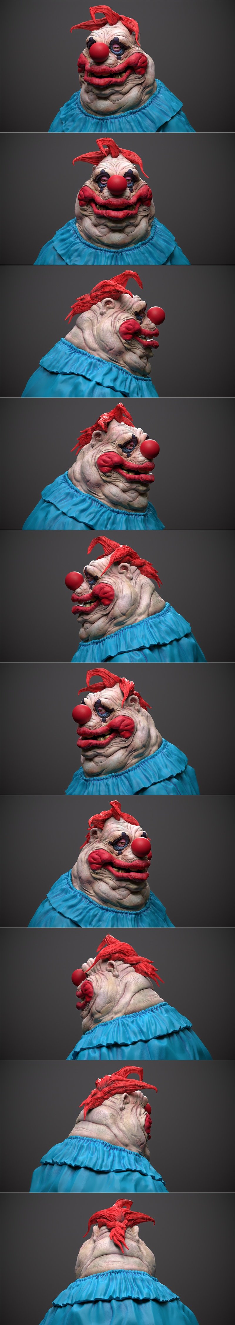 Diklichart 3D打印模型：外星杀手小丑 Fatso|Diklichart – Fatso (Killer Klowns from Outer Space) Bust – 3D Print Model STL