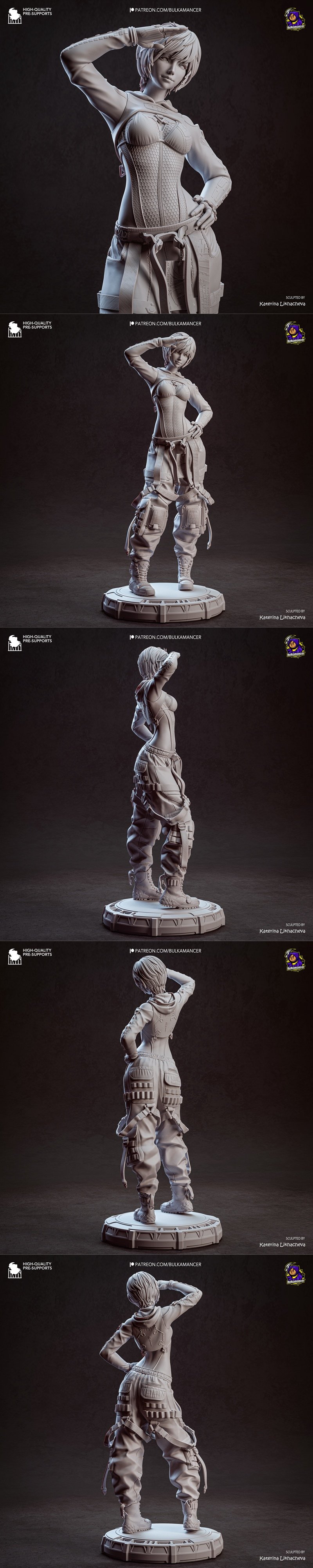 Bulkamancer创作的《莉莉（星刃）》3D打印模型|Bulkamancer Sculpts – Lily (Stellar Blade) – 3D Print Model STL