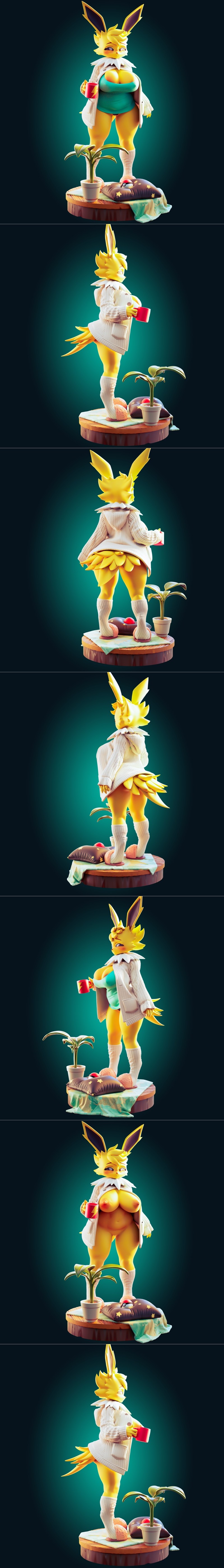 Jolteon 3D打印模型|Officer Rhu – Jolteon – 3D Print Model STL