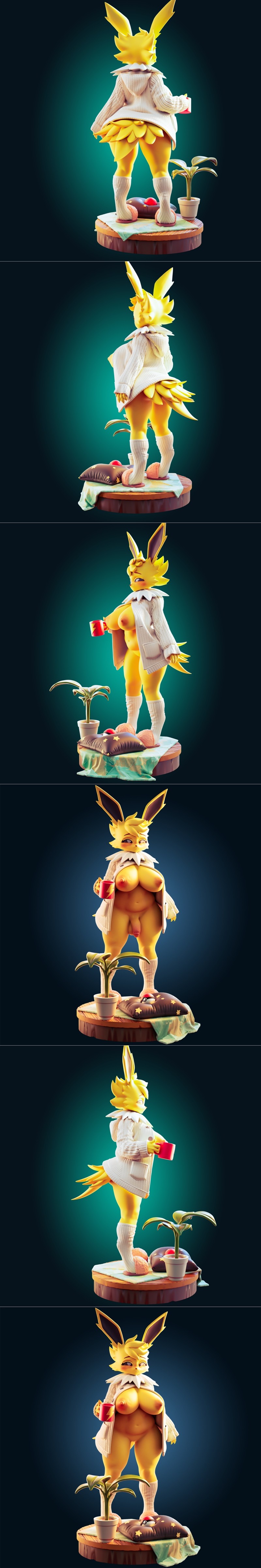 Jolteon 3D打印模型|Officer Rhu – Jolteon – 3D Print Model STL
