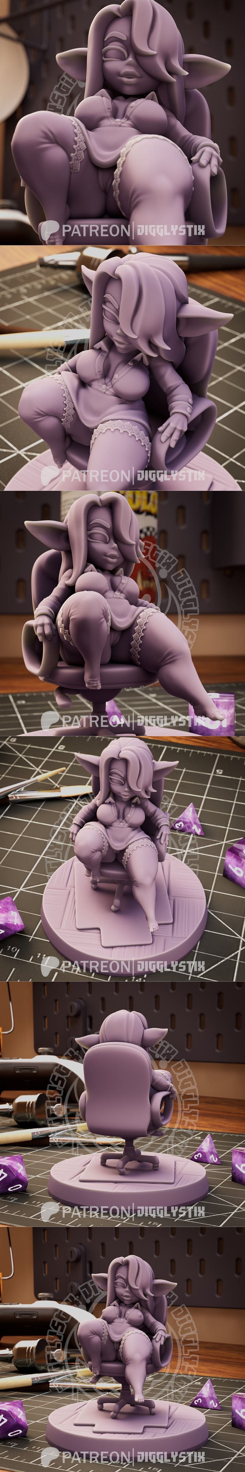 Jigglystix 办公室小鬼 3D打印模型|Jigglystix – Office Boss Goblin – 3D Print Model STL