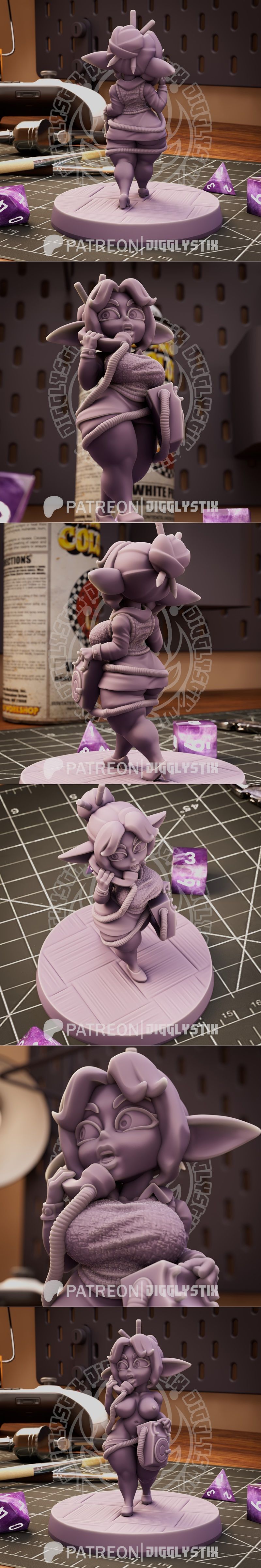 Jigglystix 3D打印模型：手机绑缚小鬼|Jigglystix – Phone Tied Goblin – 3D Print Model STL