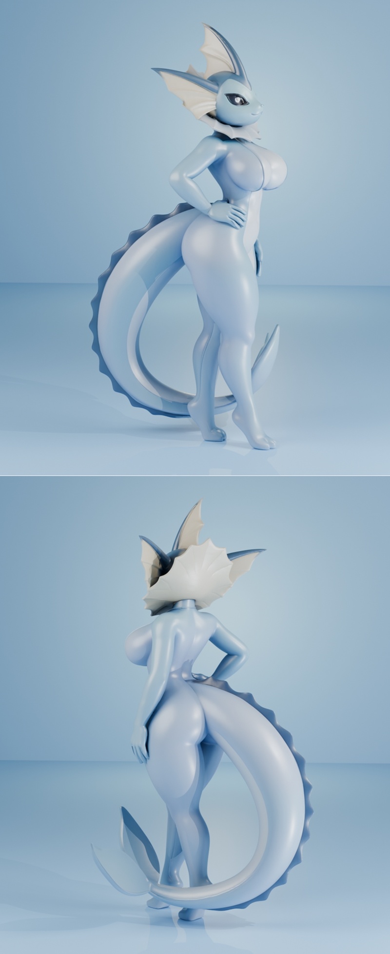Haliad 蒙德里安风 Vaporeon 3D打印模型|Haliad – Vaporeon – 3D Print Model STL