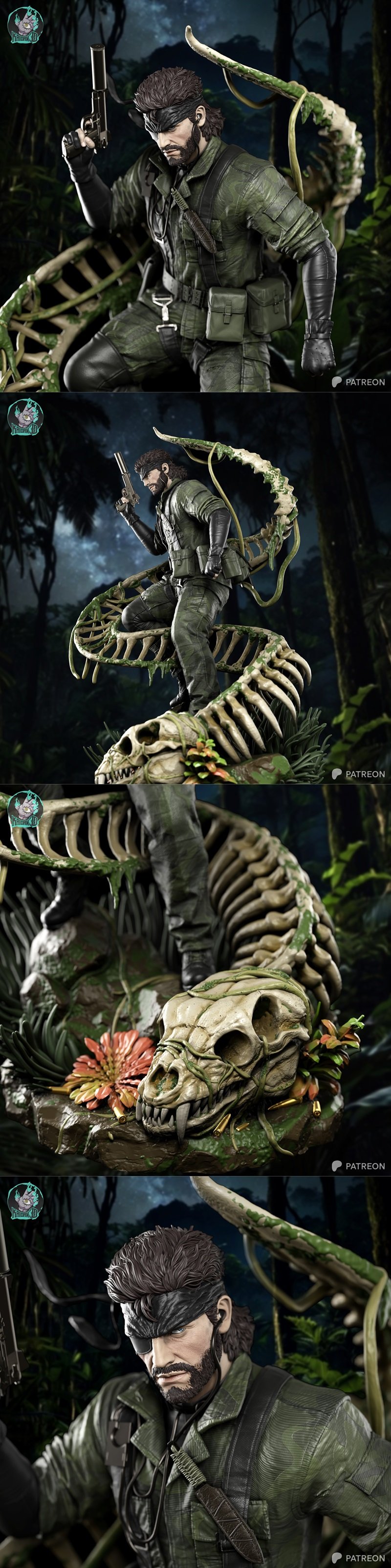 Kaidan 3D打印模型：Naked Snake角色模型|Kaidan – Naked Snake – 3D Print Model STL