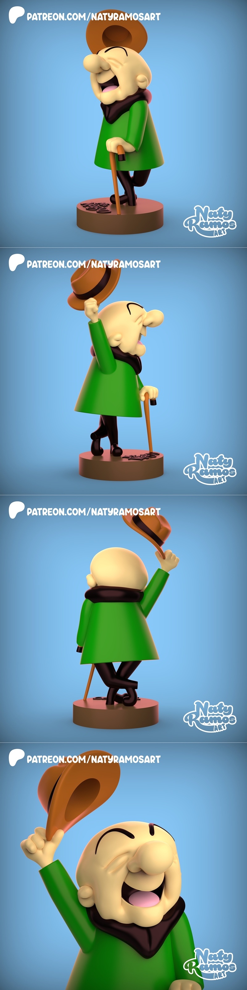 Naty Ramos 3D打印模型：Mr. Magoo|Naty Ramos – Mr. Magoo – 3D Print Model STL