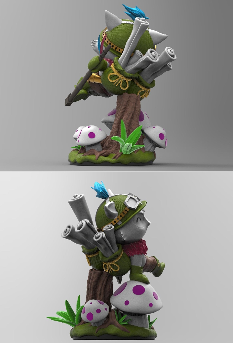英雄联盟泰莫3D打印模型|Teemo League of Legends – 3D Print Model STL