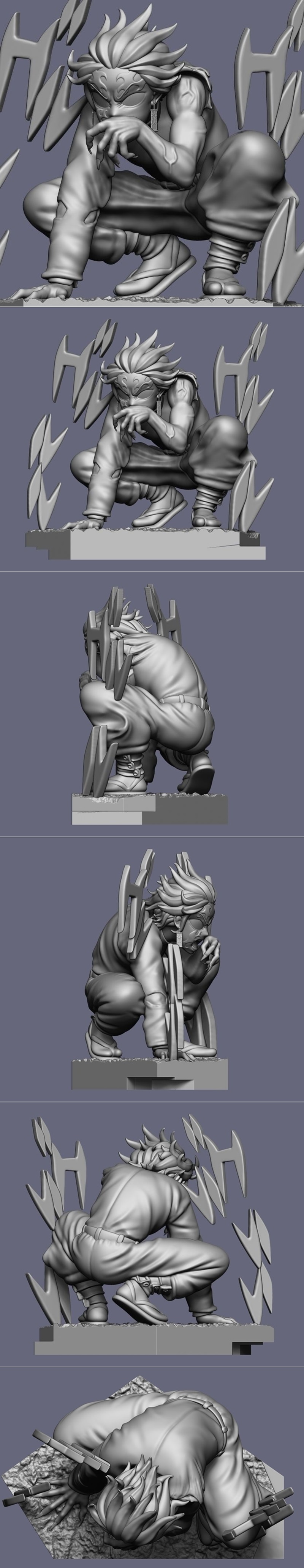 鬼灭之刃  Tanjiro 3D打印模型|Demon Slayer – Tanjiro Ghost King – 3D Print Model STL