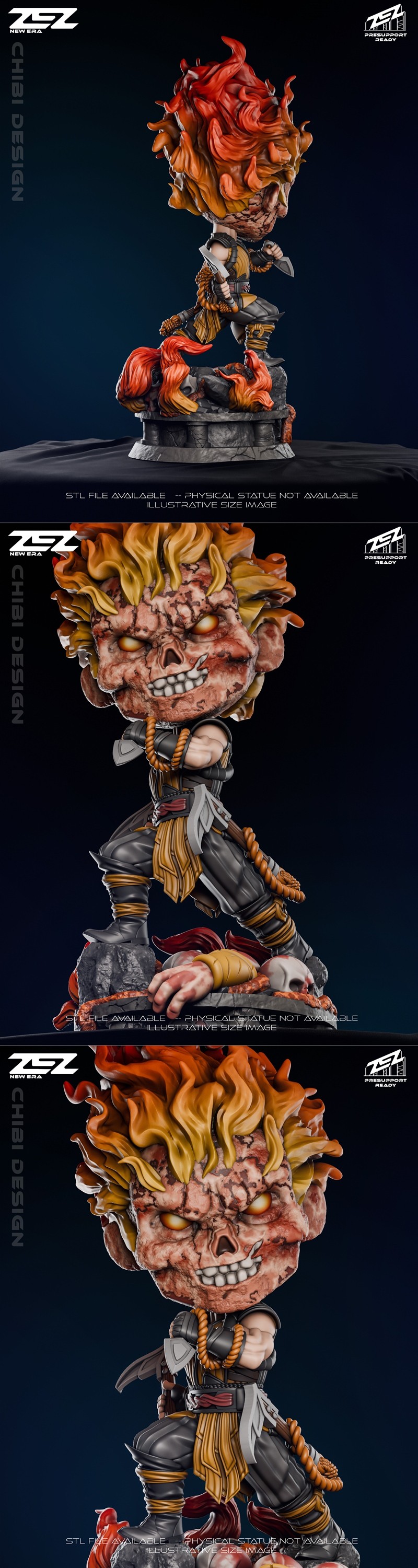 ZEZ工作室蝎子Chibi角色3D打印模型|ZEZ Studio – Scorpion Chibi – 3D Print Model STL