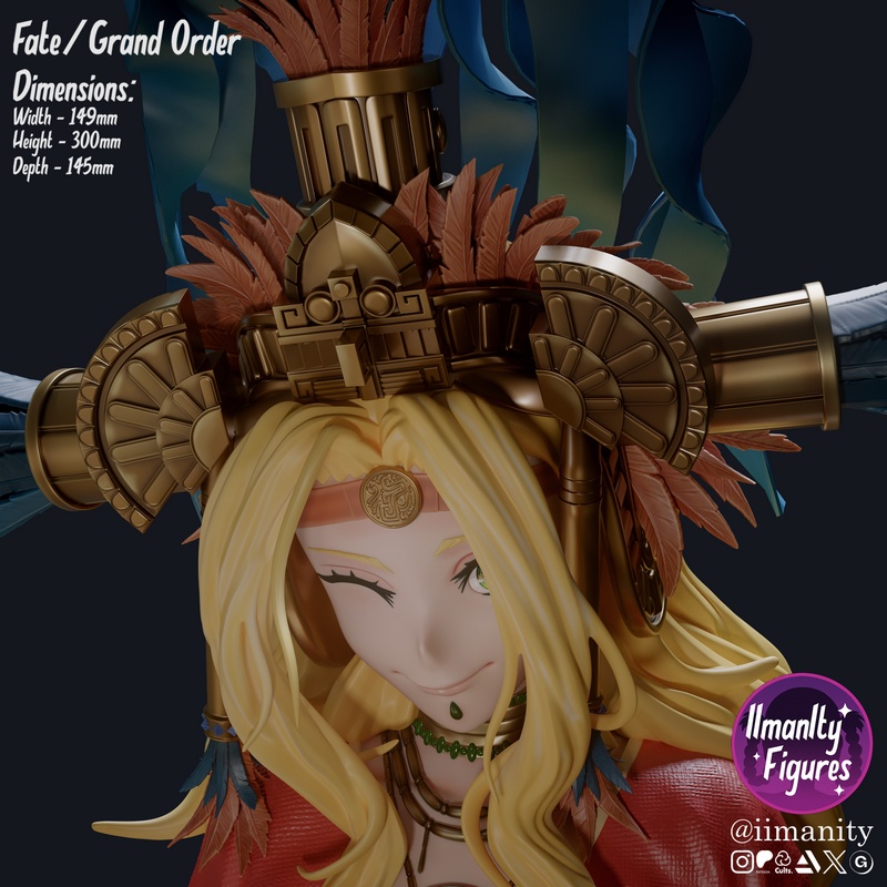 奎兹科atl（Fate Grand Order）3D打印模型|Quetzalcoatl (Fate Grand Order) – 3D Print Model