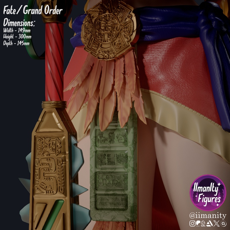 奎兹科atl（Fate Grand Order）3D打印模型|Quetzalcoatl (Fate Grand Order) – 3D Print Model