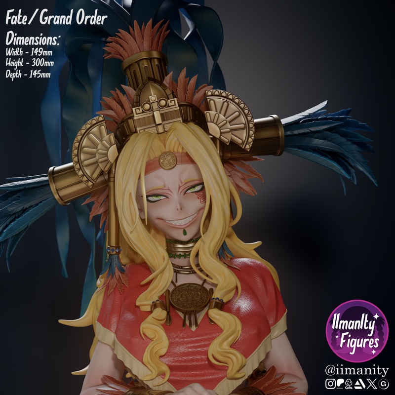奎兹科atl（Fate Grand Order）3D打印模型|Quetzalcoatl (Fate Grand Order) – 3D Print Model