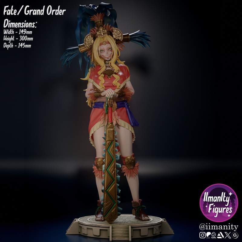 奎兹科atl（Fate Grand Order）3D打印模型|Quetzalcoatl (Fate Grand Order) – 3D Print Model