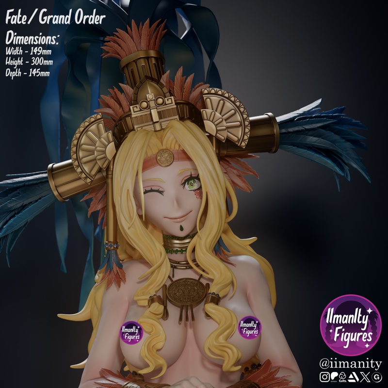 奎兹科atl（Fate Grand Order）3D打印模型|Quetzalcoatl (Fate Grand Order) – 3D Print Model