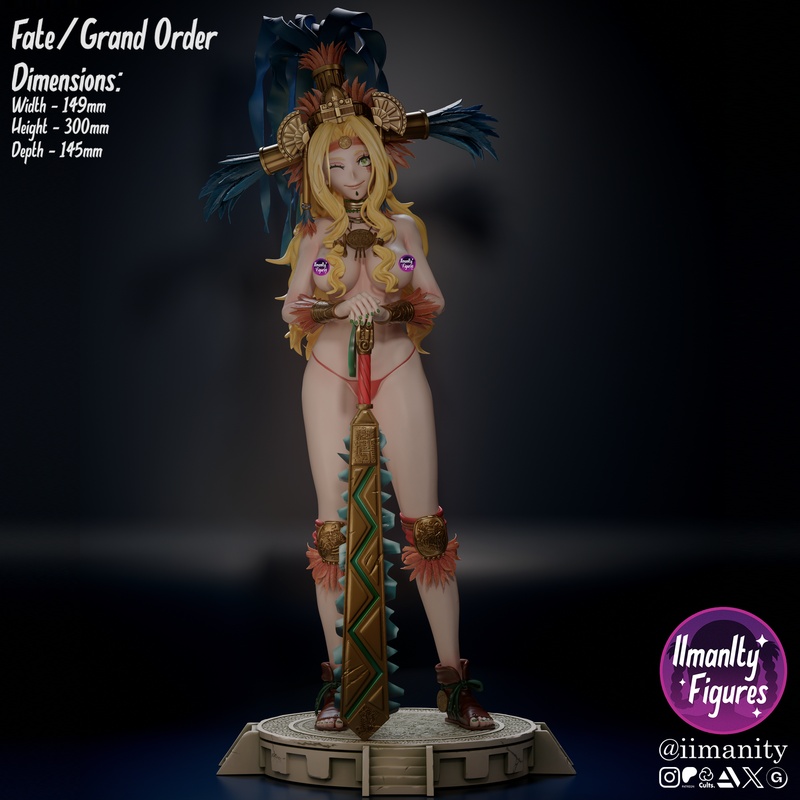 奎兹科atl（Fate Grand Order）3D打印模型|Quetzalcoatl (Fate Grand Order) – 3D Print Model