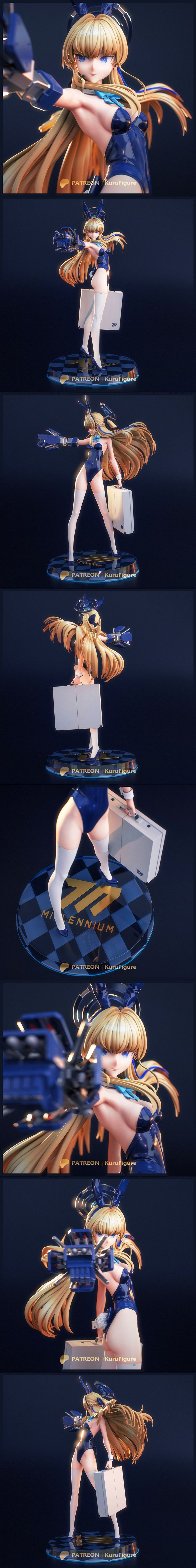 Kuru Figure - 蓝色档案 - 一夏武藤 - 3D打印模型|Kuru Figure – Blue Archive – Asuma Toki – 3D Print Model STL